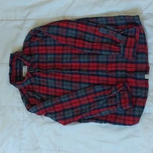 Zara Boys Red Plaid Flannel Shirt Size 9